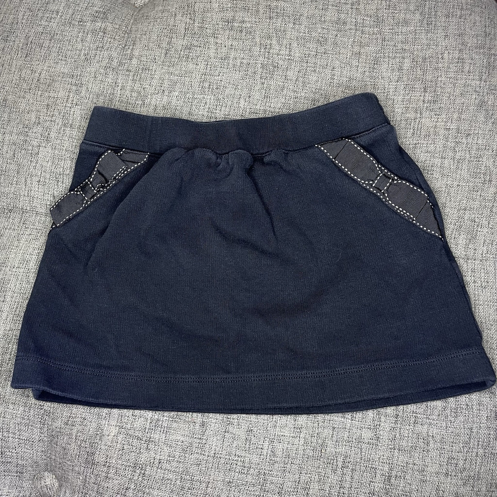 Janie And Jack Girls 5 Black Skirt with bows and pockets